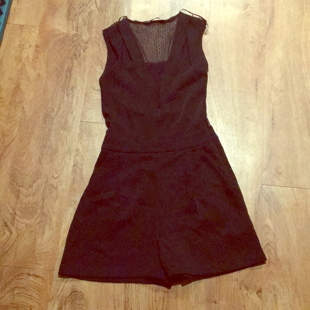 Zara black jumpsuit shorts size XS